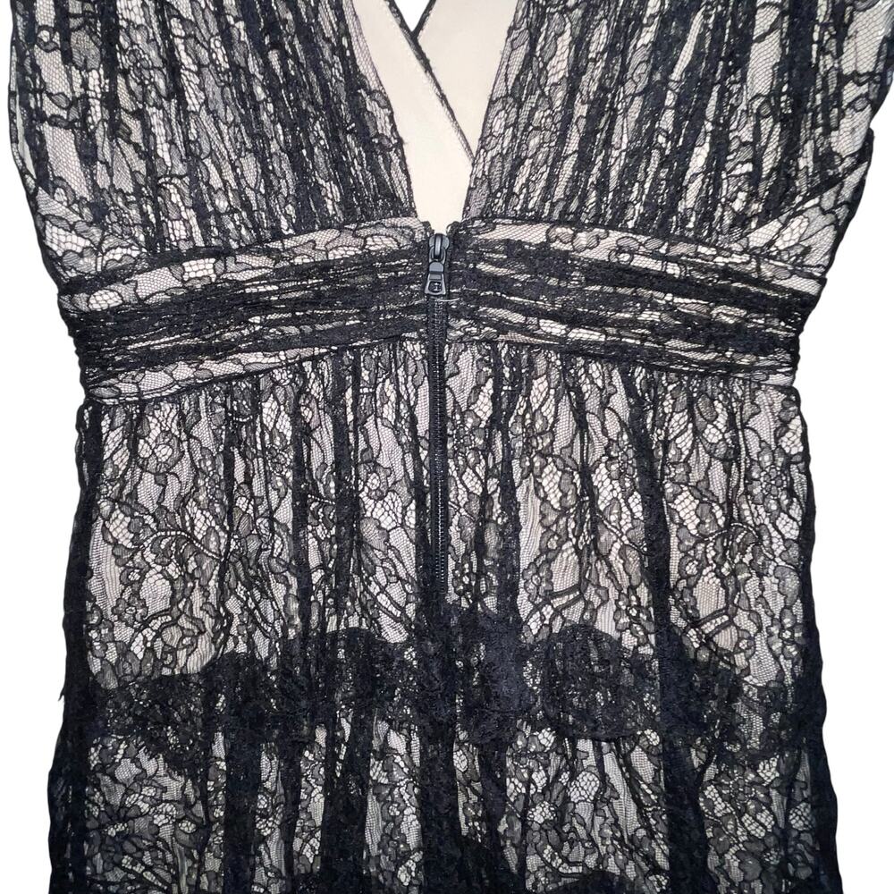 Alice + Olivia Lace Olive Tiered Mini Dress - Picture 7 of 11